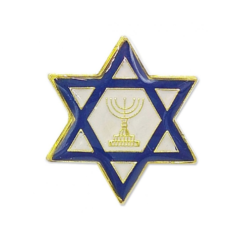 סיכת דש כחול לבן מגן דוד | סיכות דש